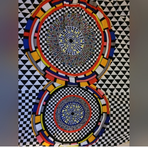 Red Carter Geo Print Coverup Dress, BNWT, size S - Picture 6 of 8